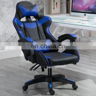 Custom Logo Competitive Sale Massage RGB LED Racing Silla Gamer Chair PU Leather Computer Gaming Chair With Lights and Speakers