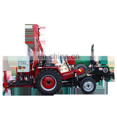 Wheeled type Positive circulation tractor water well drilling rig