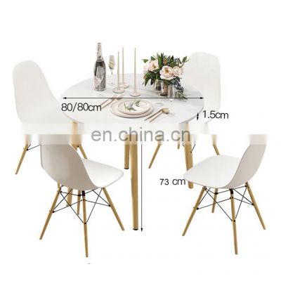 Nordic Wholesales Mdf Round Dining Table Set Furniture Modern Dine Room Chaires Dining Tables Coffee Table