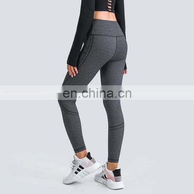 Custom Logo High Waist Yoga Leggings With Pockets Jogger Pants Women Workout Sports Running Wear Pants
