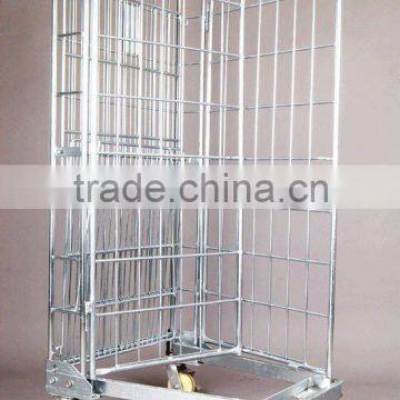 3 sides nesting roll container, foldable,zinc plated treatment