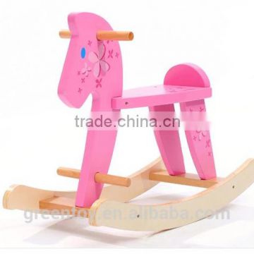 2015 New kids wooden rocking horse for kids,solid wooden horse for children