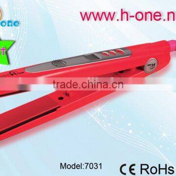 Professional PET Plastic Material Salon fast hair straightener with LED display