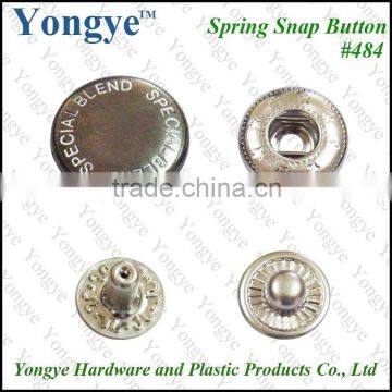 Spring snap fastener