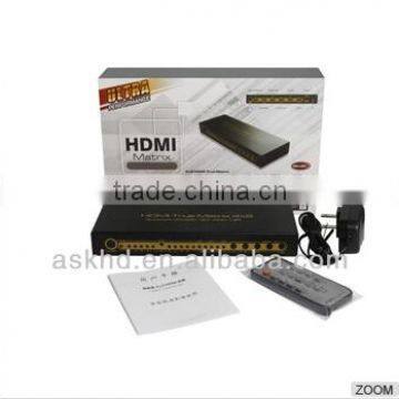 Home theater hdmi matrix router 4x2 hdmi V1.4 full 3D full HD