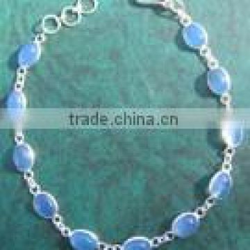 B.Chelcedony Silver Bracelet