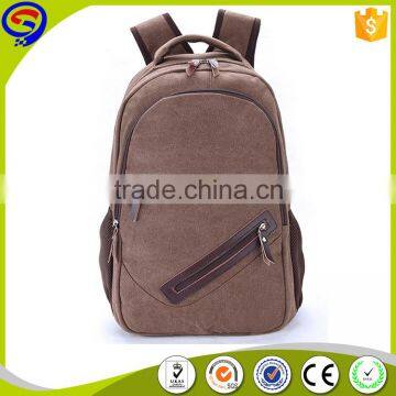 China gold supplier canvas travel laptop school backpack