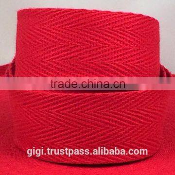 Cotton twill herringbone tape / 100% cotton twill webbing tape