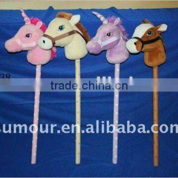 4 Styles Plsuh Horse Head Stick