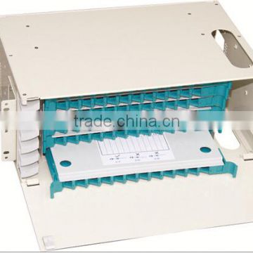1U fiber optic patch panel with sliding drawer