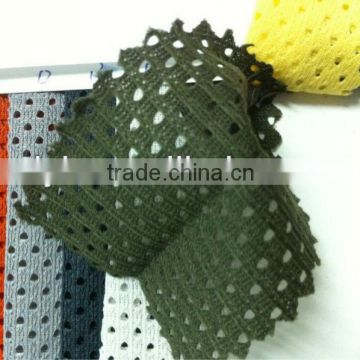 100% polyester low stretch mesh fabric stock for basketball jersey