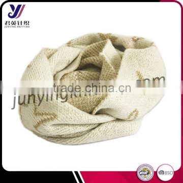 Soft feel knitted scarf 100% acrylic hand knit scarf patterns collar infinity scarf factory wholesale sales (accept custom)