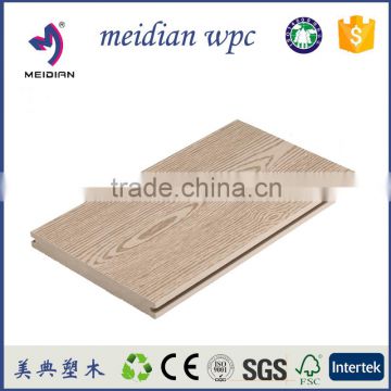 Outdoor WPC Solid Decking with Real Wood Grain Texture