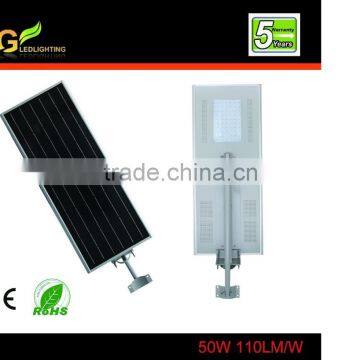 IP65 integrated high power solar LED street light 50W