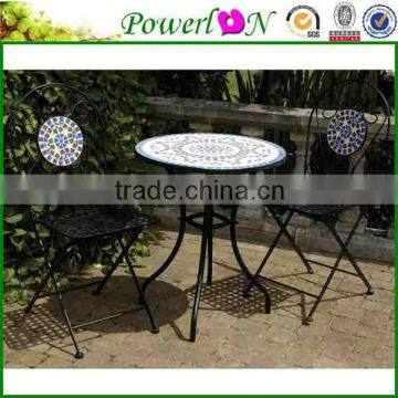 Recyclable Folding Mosaic Metal Garden Furniture