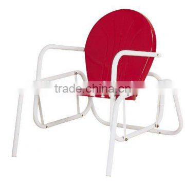 Single seat glider metal chair
