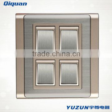 Stainless steel 4 gang wall switch