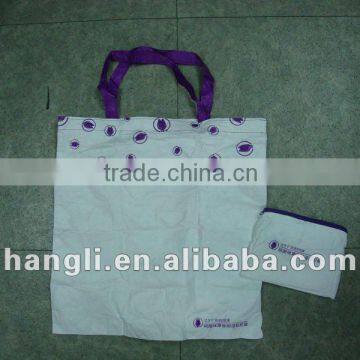 Tyvek foldable shopping bag with logo print