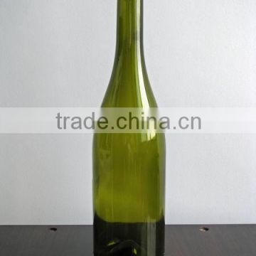 750ml antique green glass champagne bottle
