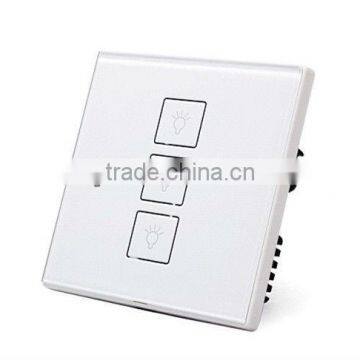 Three gang glass panel smart switch