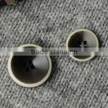 4 Holes Natural Dark Brown Corozo Nut Suit Buttons