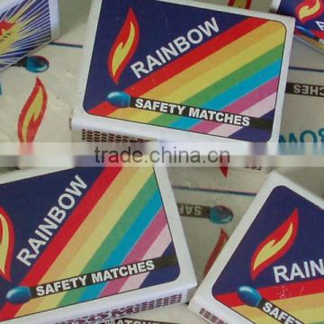 Colored match stick head Household Safety Match Boxes