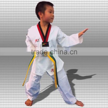 OEM logo embroidery custom taekwondo uniform, kids taekwondo uniforms