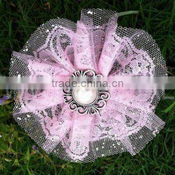 light pink glitter lace flower for sale