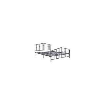 Modern Grey Full Size Metal Beds Wrought Iron California King Size Bed Frame