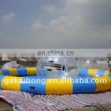 Round inflatable water pool