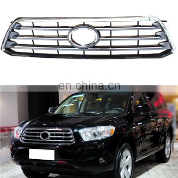 Front ABS Chrome Original Grille Grill Overlay 2008-2010 for Toyota Highlander