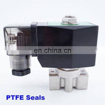 GOGO GSPU-03T 20bar PTFE Seals 2 way water solenoid valve 1/4" BSP 220V 12V 24V Orifice 3mm N.C stainless steel 304 valve
