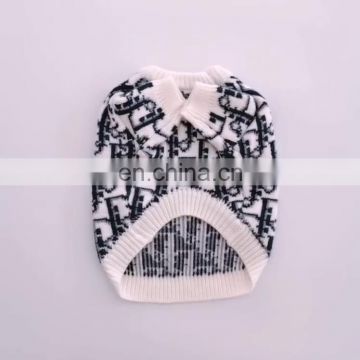 luxury parent-child pet clothes fashion brand fat dog Bulldog warm sweater