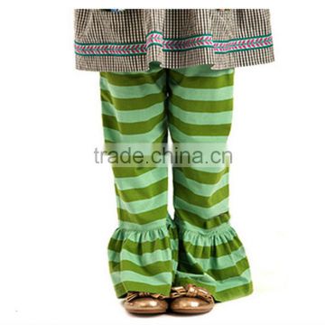 Lovely stripe pattern cotton bloomers baby pants fashion design ruffle pants