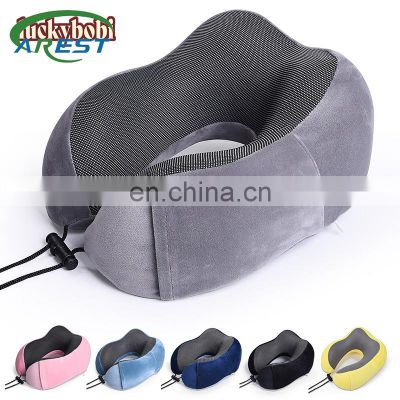 Car U Shaped Memory Foam Neck Pillows Soft Slow Rebound Space Travel Pillow Solid Neck Cervical Healthcare Bedding DropShipping