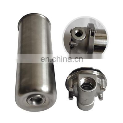 40 micron Stainless Steel Single Cartridge Filter Housing And Strainer