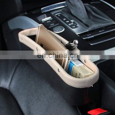 Hot sale Universal Car Seat Side Gap Filler Seat Crevice slit Pockets PU Leak-Proof Storage Box Organizer car accessories