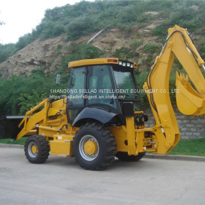 backhoe excavator loader 3 ton hydraulic China mini tractor with front end loader and backhoe