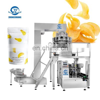 Premade Bag Packaging Graules Dry Fruits Popcorn Stand Up Pouch Corn Flakes Potato Chips Doypack Packing Machine