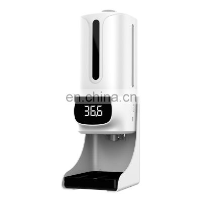 New 2021 Large Volume 1200ml Touchless Automatic Liquid Spray Alcohol Gel Hand Sanitizer Dispenser Pro-termometer K9 Pro Plus