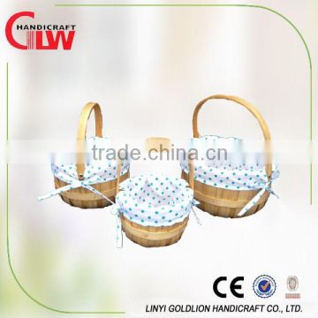colorful wooden basket basket with handle