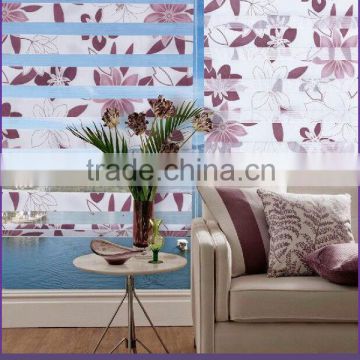 Modern Printed Fabric Zebra Blind With Remote Control System Window Blind