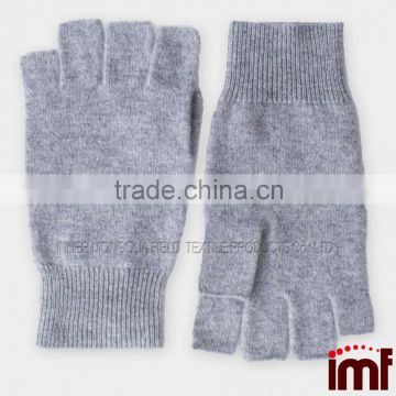 Cashmere Half Finger Men Knitted Gloves