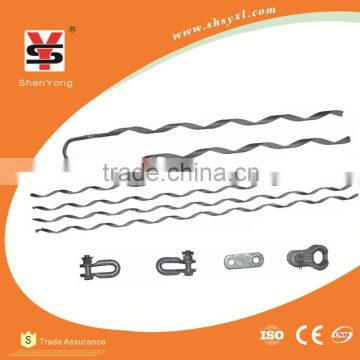 Black coated electrical cable dead end grip