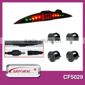 Car beep parking sensor with 3 colors and 8 stage slim lED display