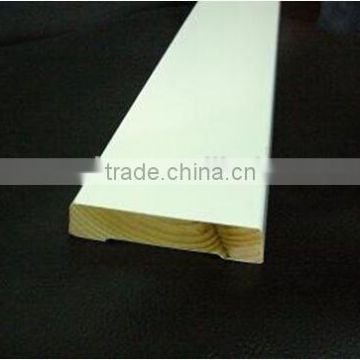 plaster wooden list, finger joint solid wood molding with gesso