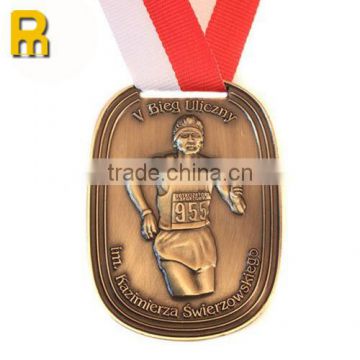 Olympic Metal antique Medal With Neck Ribbon