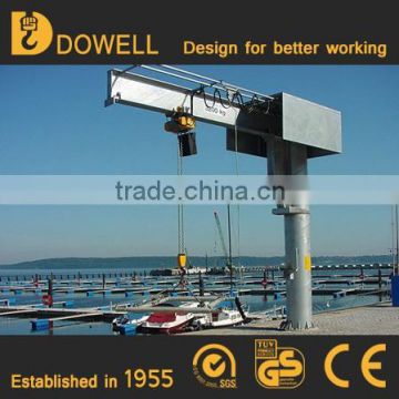 Column fixing cantilever 1-10t slewing jib crane design