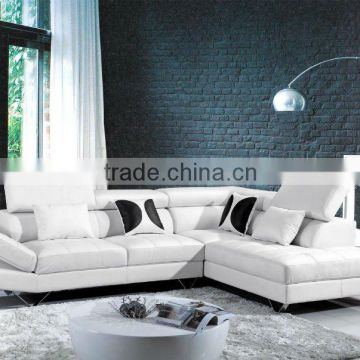 L shaped leather corner sofa design leisure sofa