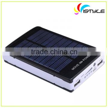 High quality powerful solar portable 12000mah solar backup battery